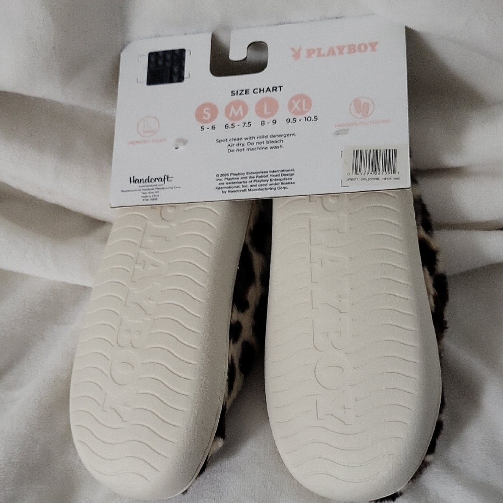 PLAYBOY Furry Animal Print Slippers - Picture 7 of 7